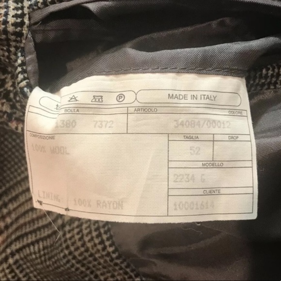 ISAIA 100% Wool Tweed Prince of Wales Sport Coat - 42R - Picture 5 of 8